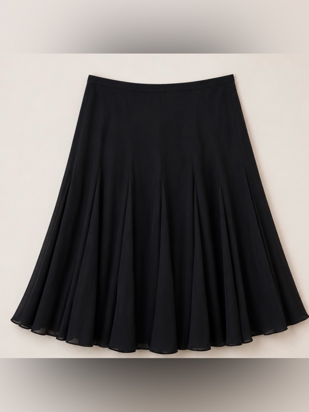[Armani Collezioni] Vintage Black Pleated Lined Skirt Sz: 6